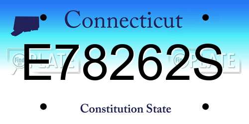 E78262S Connecticut License Plate