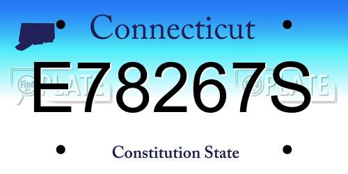 E78267S Connecticut License Plate