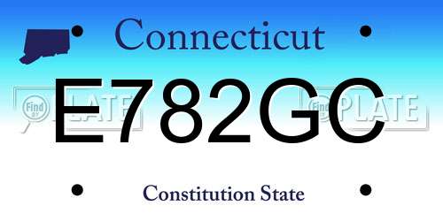 E782GC Connecticut License Plate