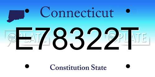 E78322T Connecticut License Plate