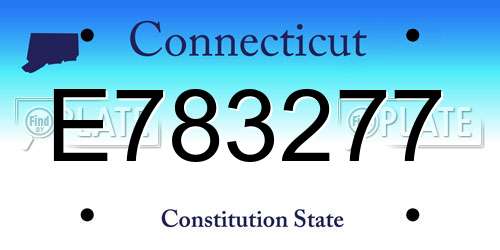 E783277 Connecticut License Plate