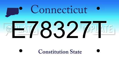 E78327T Connecticut License Plate