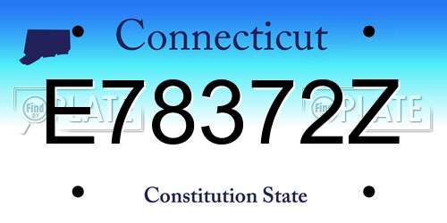 E78372Z Connecticut License Plate