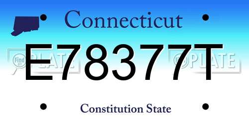 E78377T Connecticut License Plate