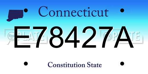 E78427A Connecticut License Plate