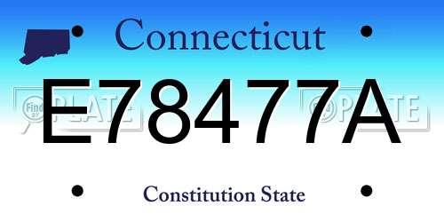 E78477A Connecticut License Plate