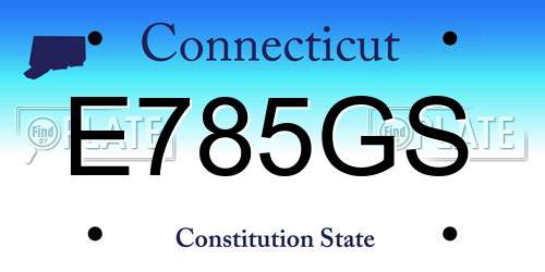 E785GS Connecticut License Plate