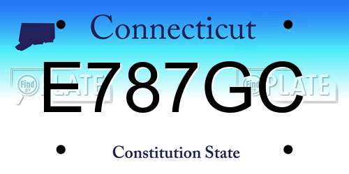 E787GC Connecticut License Plate