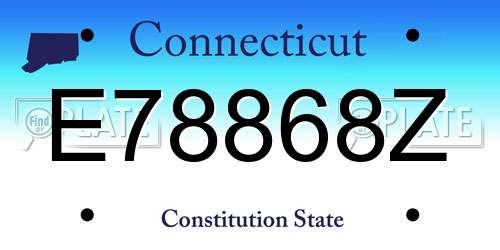 E78868Z Connecticut License Plate