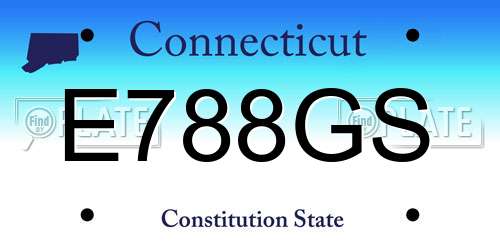E788GS Connecticut License Plate