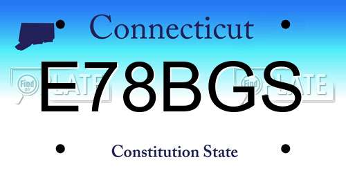 E78BGS Connecticut License Plate
