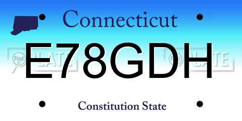 E78GDH Connecticut License Plate