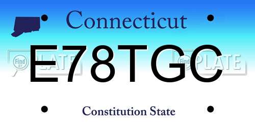 E78TGC Connecticut License Plate