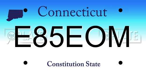 E85EOM Connecticut License Plate