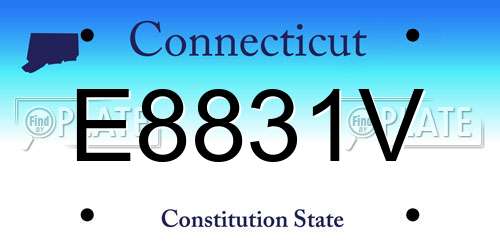 E8831V Connecticut License Plate