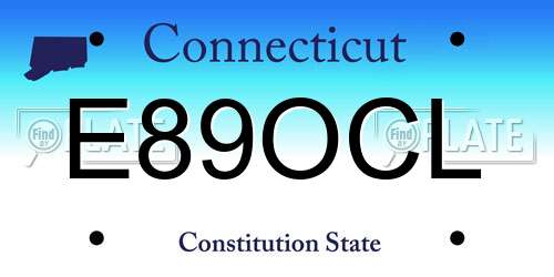 E89OCL Connecticut License Plate