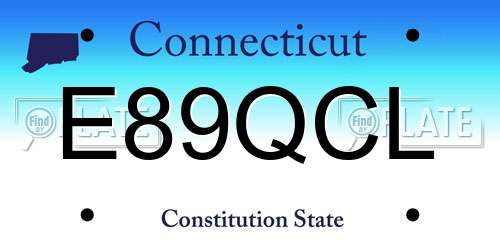 E89QCL Connecticut License Plate