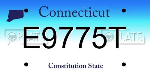 E9775T Connecticut License Plate