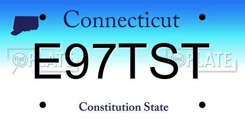 E97TST Connecticut License Plate