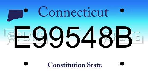 E99548B Connecticut License Plate