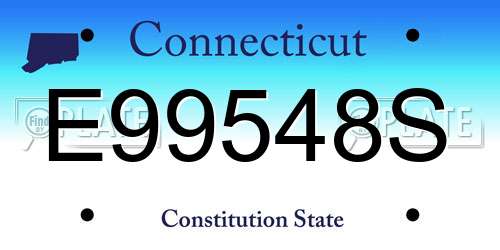 E99548S Connecticut License Plate