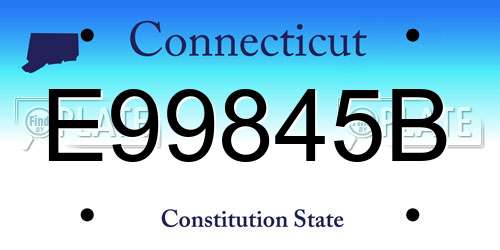 E99845B Connecticut License Plate