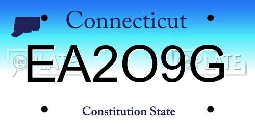 EA2O9G Connecticut License Plate