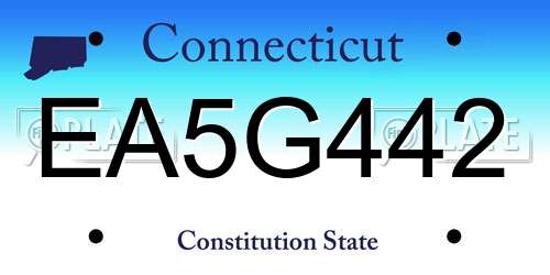 EA5G442 Connecticut License Plate