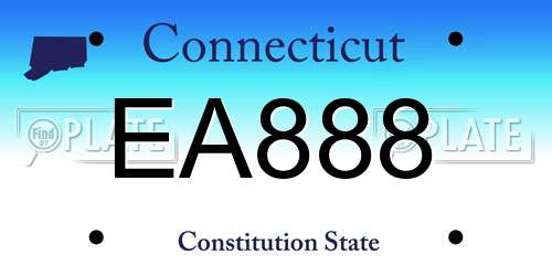 EA888 Connecticut License Plate