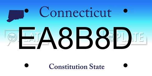 EA8B8D Connecticut License Plate
