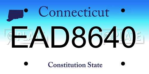 EAD8640 Connecticut License Plate