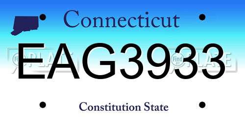 EAG3933 Connecticut License Plate