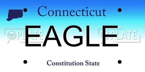 EAGLE Connecticut License Plate