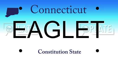 EAGLET Connecticut License Plate