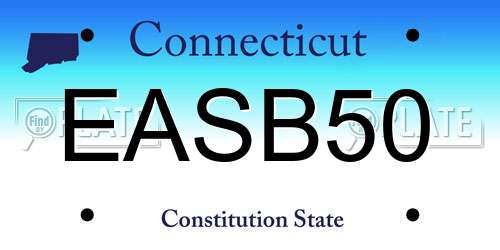 EASB50 Connecticut License Plate