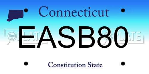 EASB80 Connecticut License Plate