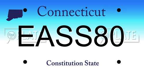 EASS80 Connecticut License Plate