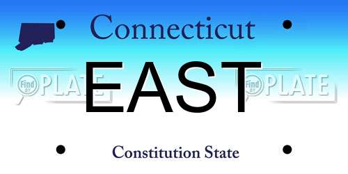 EAST Connecticut License Plate