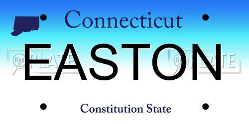 EASTON Connecticut License Plate