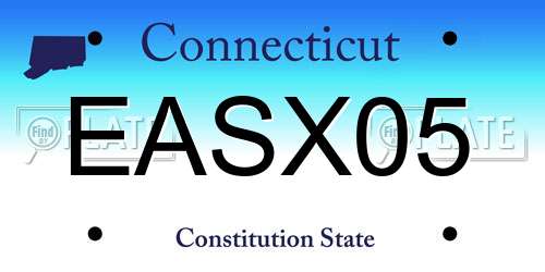 EASX05 Connecticut License Plate