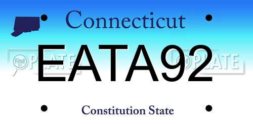 EATA92 Connecticut License Plate