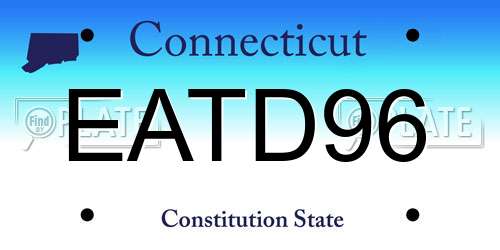 EATD96 Connecticut License Plate