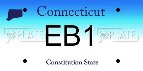 EB1 Connecticut License Plate