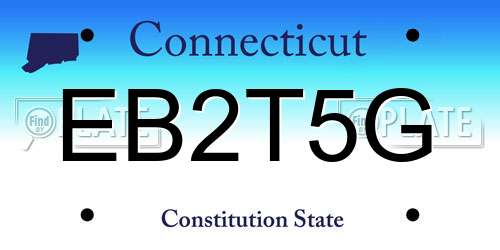 EB2T5G Connecticut License Plate
