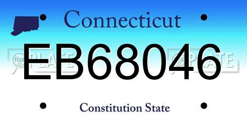 EB68046 Connecticut License Plate