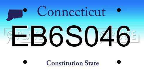 EB6S046 Connecticut License Plate