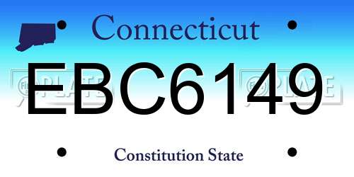 EBC6149 Connecticut License Plate