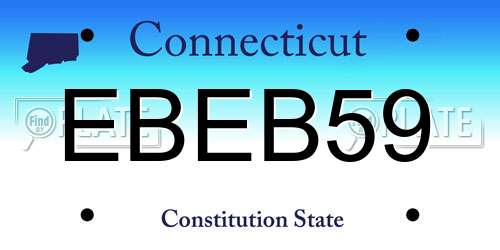 EBEB59 Connecticut License Plate