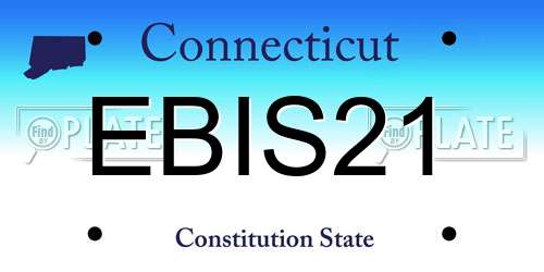 EBIS21 Connecticut License Plate