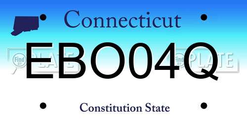 EBO04Q Connecticut License Plate